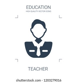teacher icon. high quality filled teacher icon on white background. from education collection flat trendy vector teacher symbol. use for web and mobile