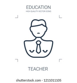teacher icon. high quality line teacher icon on white background. from education collection flat trendy vector teacher symbol. use for web and mobile