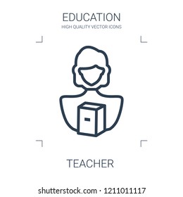 teacher icon. high quality line teacher icon on white background. from education collection flat trendy vector teacher symbol. use for web and mobile
