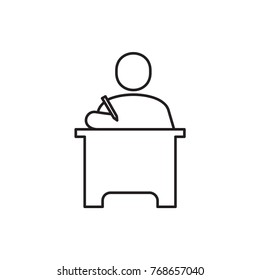 teacher icon illustration isolated vector sign symbol