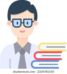Imagen del icono del profesor. Adecuado para aplicaciones móviles.
