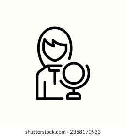 teacher icon, isolated icon in light background, perfect for website, blog, logo, graphic design, social media, UI, mobile app