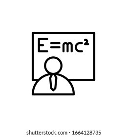 icono del profesor EPS10 vectorial aislado