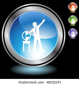 Teacher icon isolated web icon on a background.