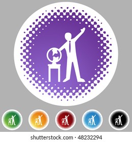 Teacher icon isolated web icon on a background.