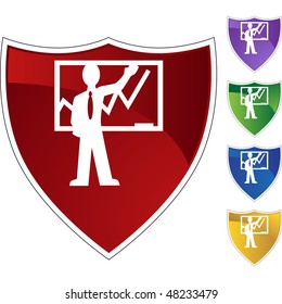 Teacher icon isolated web icon on a background.