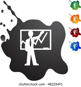 Teacher icon isolated web icon on a background.