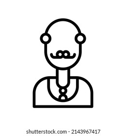 Teacher Icon. Line Art Style Design Isolated On White Background