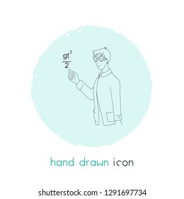 Teacher icon line element. Vector illustration of teacher icon line isolated on clean background for your web mobile app logo design.