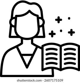 Teacher Icon Line Vector Illustration