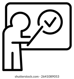 Teacher Icon Line Vector Illustration