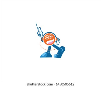 teacher icon logo design vector