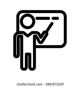 Teacher icon or logo isolated sign symbol vector illustration - high quality black style vector icons
