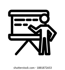Teacher icon or logo isolated sign symbol vector illustration - high quality black style vector icons
