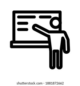 Teacher icon or logo isolated sign symbol vector illustration - high quality black style vector icons

