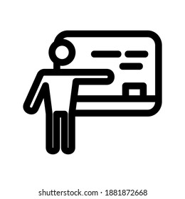 Teacher icon or logo isolated sign symbol vector illustration - high quality black style vector icons
