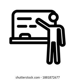 Teacher icon or logo isolated sign symbol vector illustration - high quality black style vector icons
