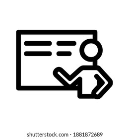 Teacher icon or logo isolated sign symbol vector illustration - high quality black style vector icons
