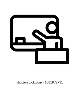 Teacher icon or logo isolated sign symbol vector illustration - high quality black style vector icons
