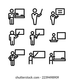 teacher icon or logo isolated sign symbol vector illustration - Collection of high quality black style vector icons
