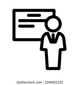 teacher icon or logo isolated sign symbol vector illustration - high quality black style vector icons
