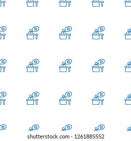 teacher icon pattern seamless white background. Editable outline teacher icon. teacher icon pattern for web and mobile.