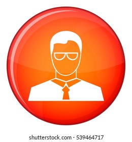 Teacher icon in red circle isolated on white background vector illustration