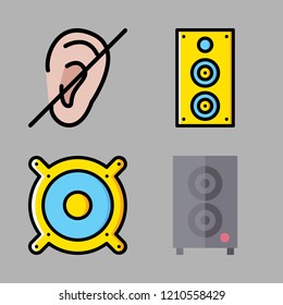 teacher icon set. vector set about speaker and deaf icons set.