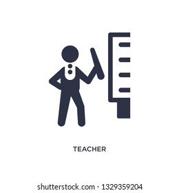 teacher icon. Simple element illustration from education 2 concept. teacher editable symbol design on white background. Can be use for web and mobile.