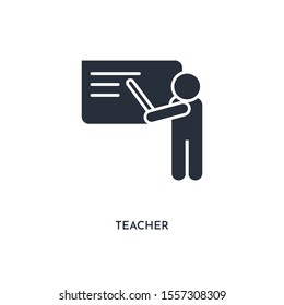 teacher icon. simple element illustration. isolated trendy filled teacher icon on white background. can be used for web, mobile, ui.