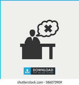 teacher icon. Simple filled teacher icon. On white background.