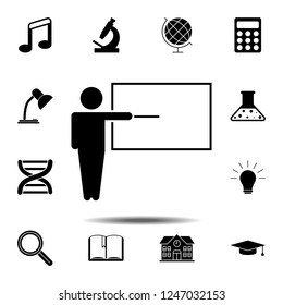 Teacher icon. Simple glyph vector element of education set icons for UI and UX, website or mobile application