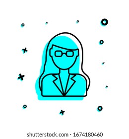 icono del profesor. Línea delgada simple, contorno, glifo, vectores planos de la educación iconos ui y ux, sitio web o aplicación móvil