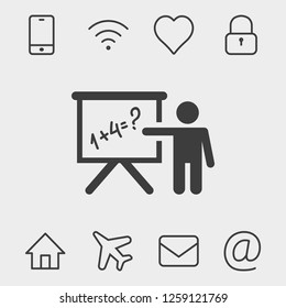 teacher icon stock vector illustration