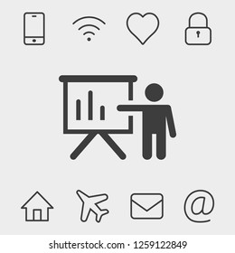 teacher icon stock vector illustration