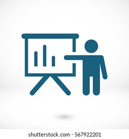 teacher icon stock vector illustration
