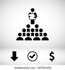 teacher icon stock vector illustration
