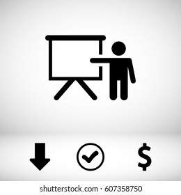 teacher icon stock vector illustration