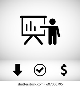 teacher icon stock vector illustration