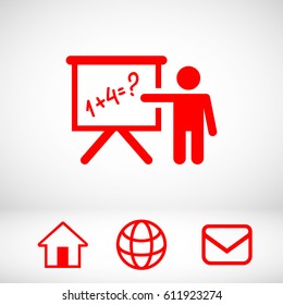 teacher icon stock vector illustration