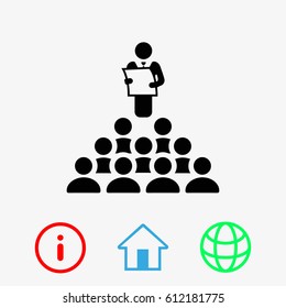 teacher icon stock vector illustration