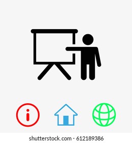 teacher icon stock vector illustration