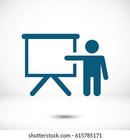 teacher icon stock vector illustration