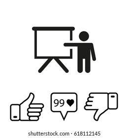 teacher icon stock vector illustration