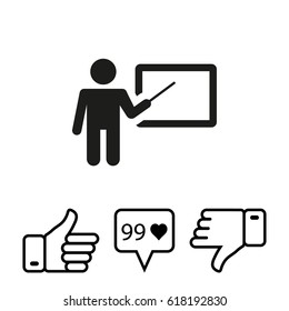 teacher icon stock vector illustration