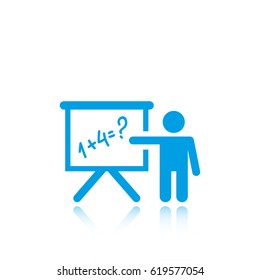 teacher icon stock vector illustration