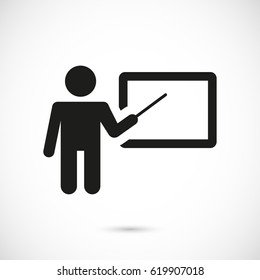 teacher icon stock vector illustration