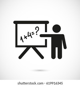 teacher icon stock vector illustration