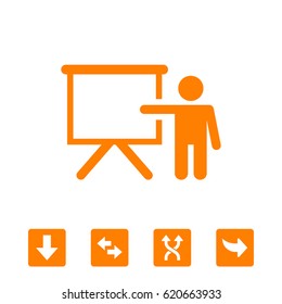 teacher icon stock vector illustration