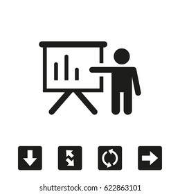 teacher icon stock vector illustration